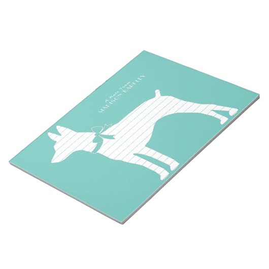 Bloc-note Chien chiot de Rat Terrier (Incliné)