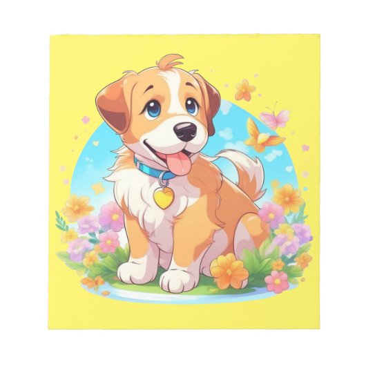 Bloc-note Chien chiot mignon (Devant)