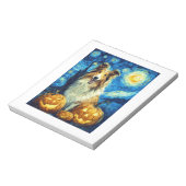 Bloc-note Chien Colley Rough Mignon Halloween Jack O Lantern (Tourné)