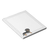 Bloc-note Chien Dachshund, Fils Noir Et Tan, Avec Pâtes (Incliné)