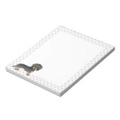 Bloc-note Chien Dachshund, Fils Noir Et Tan, Avec Pâtes (Tourné)