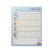 Bloc-note Chien Daily Tracker, le dimanche Début (Tourné)