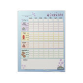 Bloc-note Chien Daily Tracker : Lundi Starter (Tourné)