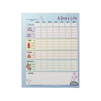 Bloc-note Chien Daily Tracker : Lundi Starter