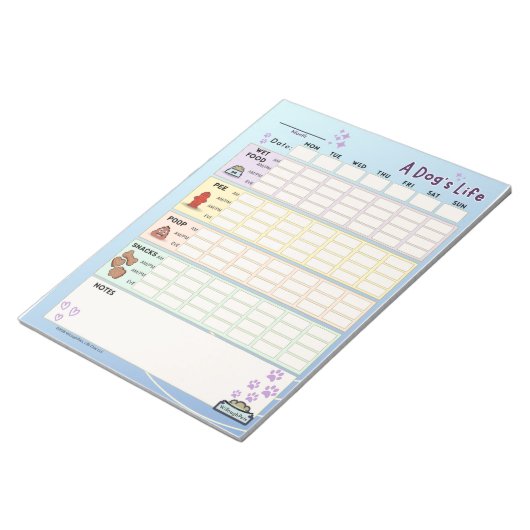 Bloc-note Chien Daily Tracker : Lundi Starter (Incliné)