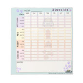 Bloc-note Chien Daily Tracker Notepad 40 feuilles avec Début (Devant)
