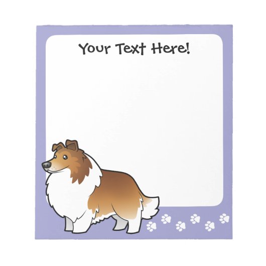 Bloc-note Chien de berger des Shetland / Colley de dessin an (Devant)