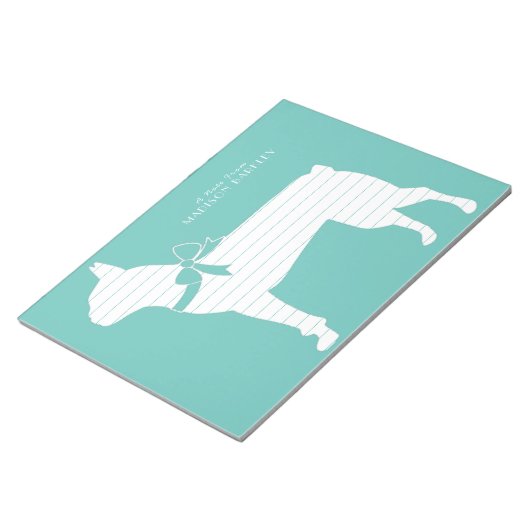 Bloc-note Chien de Boston Terrier Puppy (Incliné)