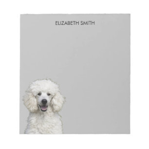 Bloc-note Chien de caniche blanc