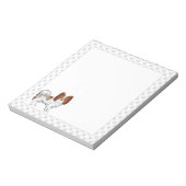 Bloc-note Chien De Caricature De Papillon Rouge Et Blanc Aux (Tourné)