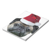 Bloc-note chien de carlin de Noël (Tourné)