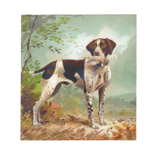 Bloc-note Chien de chasse avec oiseau dans la bouche