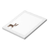 Bloc-note Chien de dessin animé Boston Terrier marron et bla (Tourné)