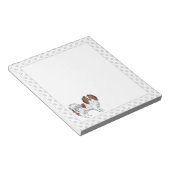Bloc-note Chien de dessin animé mignon Phalène sable rouge a (Incliné)