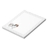 Bloc-note Chien de dessin animé mignon Phalène sable rouge a (Tourné)