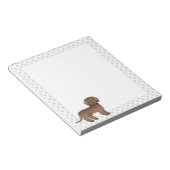 Bloc-note Chien de dessin animé Mini Goldendoodle marron et (Incliné)