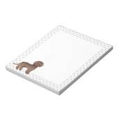 Bloc-note Chien de dessin animé Mini Goldendoodle marron et (Tourné)