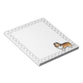 Bloc-note Chien de dessin animé Shetland Sable Sheltie & Pat (Incliné)