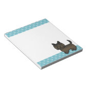 Bloc-note Chien de dessin animé Terrier Cairn Bringé foncé (Incliné)