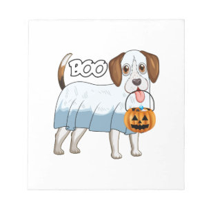 Bloc-note Chien de Halloween Beagle Fantôme
