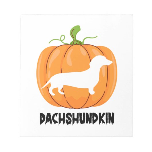 Bloc-note Chien de Halloween teckel (Devant)