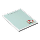 Bloc-note Chien de Noël mignon à la menthe (Incliné)