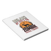 Bloc-note Chien de patrouille zombie Halloween Gravure vinta (Incliné)