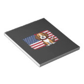 Bloc-note Chien Drapeau Américain Vectoriel Patriotique (Incliné)