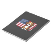 Bloc-note Chien Drapeau Américain Vectoriel Patriotique (Tourné)