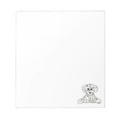 Bloc-note Chien en dalmate dessin simple noir (Devant)