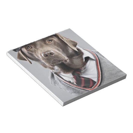 Bloc-note Chien en pull et casquette (Incliné)