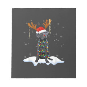 Bloc-note Chien en pyjama avec lumière de sapin de Noël Labr