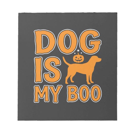 Bloc-note Chien Est Mon Boo Halloween Chien (Devant)