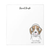 Bloc-note Chien frais avec Bubblegum mignon Beagle amusant (Devant)