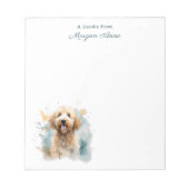 Bloc-note Chien Goldendoodle Mignon Élégant Tendance Moderne (Devant)