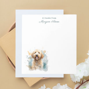 Bloc-note Chien Goldendoodle Mignon Élégant Tendance Moderne
