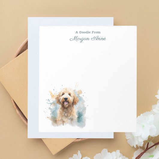 Bloc-note Chien Goldendoodle Mignon Élégant Tendance Moderne