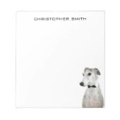 Bloc-note Chien gris dans la Cravate du Bow (Devant)