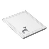 Bloc-note Chien Gris Italien Bleu Et Blanc Avec Patrouilles (Incliné)