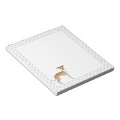 Bloc-note Chien Gris Italien Faune Et Blanc Avec Patrouilles (Incliné)