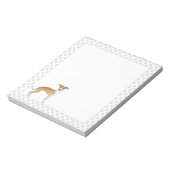 Bloc-note Chien Gris Italien Faune Et Blanc Avec Patrouilles (Tourné)