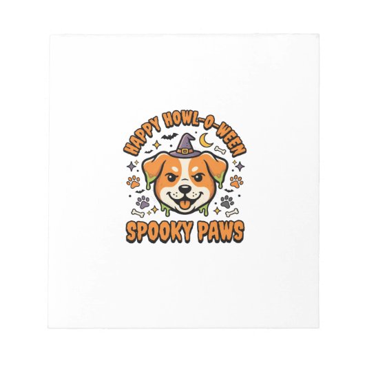 Bloc-note Chien Halloween Pattes Effrayantes (Devant)