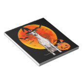 Bloc-note Chien Halloween Whippet Jack-o'-lantern Citrouille (Incliné)