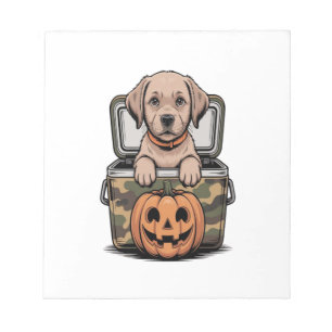 Bloc-note Chien Labrador Brun Halloween Effrayant