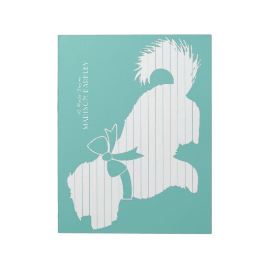 Bloc-note Chien maltais chiot (Tourné)