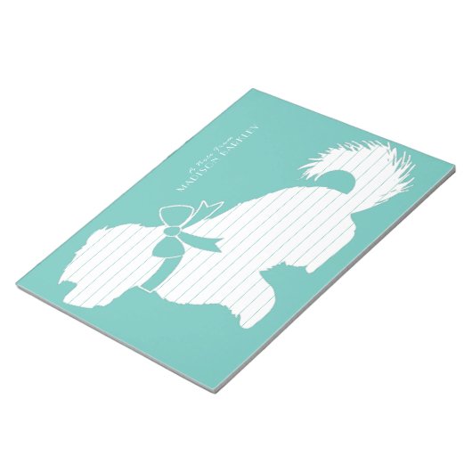 Bloc-note Chien maltais chiot (Incliné)