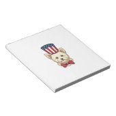 Bloc-note Chien Patriotique Chapeau Haut de Forme Design Vec (Incliné)