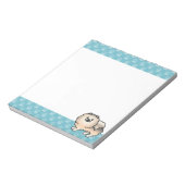 Bloc-note Chien Pomeranian Sable Crème Et Bordures Bleues (Tourné)