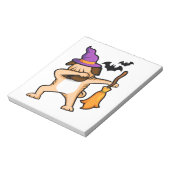 Bloc-note Chien Pug Halloween qui dab (Tourné)
