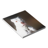 Bloc-note Chien Secouru blanc américain Pitbull Terrier (Incliné)